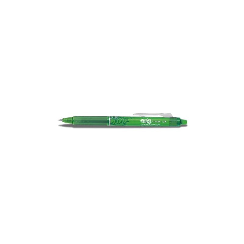 Pilot FriXion Clicker 07 Erasable Retractable Pen Light Green Ink