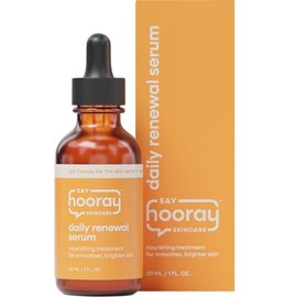 Daily Renewal Serum – Hydrating Facial Serum with Bakuchiol, Peptides & Vitamin C – Brightening & Smoothing Serum for Sensitive Skin – 1 fl oz