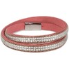 styleBREAKER wrap Bracelet with Extravagant Rhinestone and Plain Coil Chain,