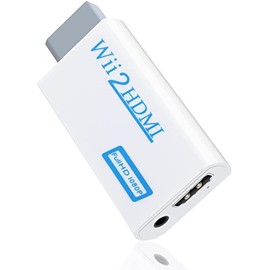 Wii to HDMI Converter, Wii to HDMI Adapter with Wii Console Output Video and Audio with 3.5mm Jack Audio Wii HDMI Output Compatible with Wii U, HDTV, Monitor-Supports All Wii Display Modes 720P, NTS