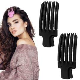 2Pack Hair Volume Clips with Handle ，Volume Hair Clips for Fluffy Bangs, Easy High Crown Volumizing Hair Clips for Women，Root Clips for Curly Hair Volume Tool. (News Black, normal)