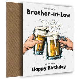 Brother-in-Law Birthday Card for Him - Happy Birthday on his 18th 19th 20th 21st 25th 30th Birthday - Any Age Fun Bday Card for Brother-in-Law at Work on his Birthday