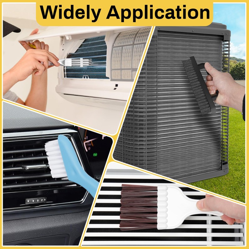 Powrocket 4 Pcs Air Conditioner Fin Cleaner Set,3 Different Fin
