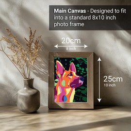 COLORDEMY 2-in-1 Paint by Numbers Kit - Rolled Canvases (20x25cm & 20x20cm), 16 Colours, Brushes & Paints Included - Fun for Adults & Kids, Perfect for Parties or Group Painting (Shepherd Design)