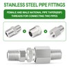 TAISHER 10 Pcs 304 Stainless Steel Reducer Hex Bushing, 1/4"