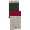 camel active Men's Merino Wool Knitted Scarf, gray