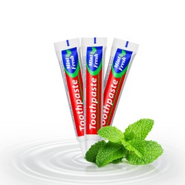 HAIFOTRVA 300 Tubes Bulk Travel Size Toothpaste,Extra Small 0.35 oz Small Toothpaste Travel Size Bulk 0.8x3.5 inches Peppermint Mini Disposable Toothpaste for Hotel,Guests,Homeless,Charity