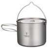 TOMSHOO Titanium Pot 750ml/900ml/1100ml/1600ml/2000ml/2800ml Ultralight Hanging Pot with Lid and