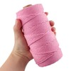 jijAcraft 3MM Macrame Cord for Crafts,100M Pink Cotton Macrame Craft