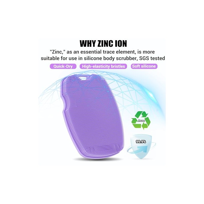 Depurador Corporal Silicona Infusión Zinc Diseño Espuma Turboalimentada Exfoliante Piel