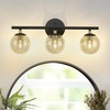 LMS Black Bathroom Vanity Light, 20.5 Inch 3-Light Modern Bathroom