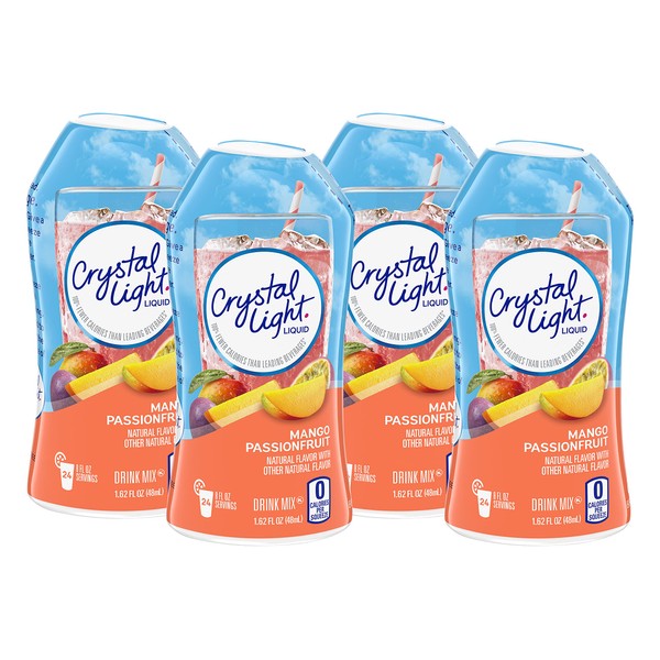 Crystal Light Mango Passionfruit Liquid Drink Mix, Caffeine Free, 1.62 fl oz. (Pack of 4)