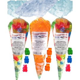 Gummy Bears (2) Assorted 12 Flavor Mix (1) Energy Orange Gummi (NET WT 33 OZ) Gourmet Kruise Signature Gift Bags