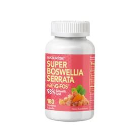 NATURION Super Boswellia Serrata with G-FOS - 98% Boswellic Acid - Supports Joint & Mobility Health - 180 Vegan Capsules, 180 Day Supply