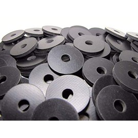(100 Pack) 2 Ply Nylon Reinforced Neoprene Rubber Washers - 1 1/4" OD X 5/16" ID X 1/8" Thickness 70 Duro