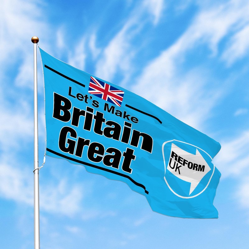 Reform Uk Flag 150X90Cm Flags Large Outdoor Decorative Union Jack
