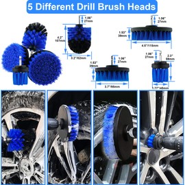 27Pcs Car Wash Cleaning Kit with Foam Gun, Car Detailing Kit, Auto Detail Supplies Tools With Wheel Drill Brush Set, Car Polishing Kit, Car Detailing Brush Set for Tires, Wheels, Interior & Exterior