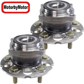 MotorbyMotor 512501 Rear Wheel Bearing and Hub Assembly Fits for 2013-2015 Acura RDX, 2012-2016 Honda CR-V Low-Runout OE Directly Replacement Wheel Hub Bearing Assembly w/ABS 5 Lugs-2pc Set