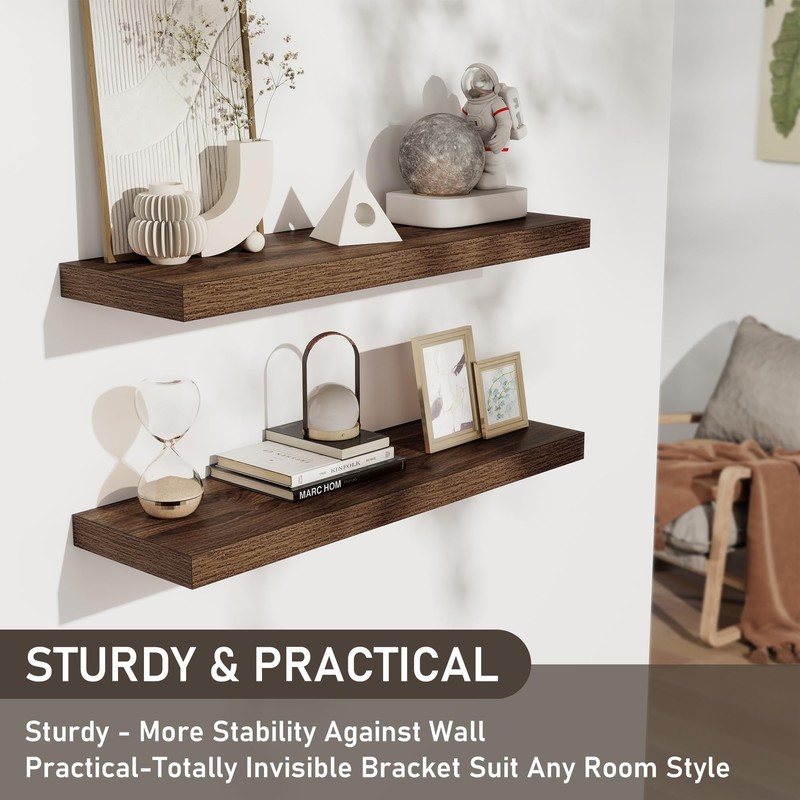 Fun Memories Floating Shelves for Wall, 32W x 8D Floating