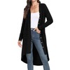 GRECERELLE Women's Long Cardigan Elegant Thin Ribbed Long Sleeve with