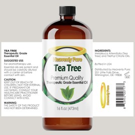 Heavenly Pure Tea Tree Essential Oil 16 oz – Pure Therapeutic Grade for Laundry, Home & Health – Bulk Aromatherapy Oil