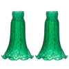 ANYONGLU Lily Lampshade Only 2 Pack Green Tulip Flower Glass