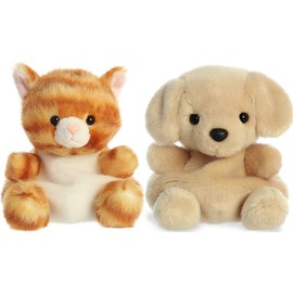 Aurora Palm Pals Set of Two - Meow Kitty and Sunny Lab