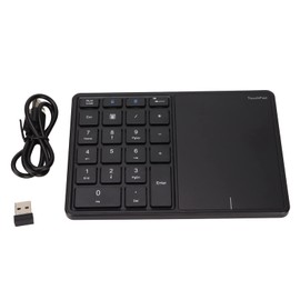 Yosoo Numeric Keypad Touchpad 2 in 1 Wireless Slim Number pad, 22 Keys Bluetooth 4.2 2.4G Type C Charging Number Pad, Portable Financial Accounting Keyboard for Laptop PC Desktop (Black)