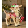 Bethany Lowe Christmas “Reindeer Carrying Basket” TJ3319 11” NEW