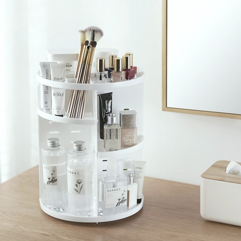Rotating Cosmetic Organizer 360 Degree Makeup Display Cosmetic Spinning Holder