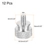 sourcing map 12pcs M4x6mm Knurled Thumb Screw Computer Case Threaded
