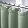 AmazerBath Waffle Stall Shower Curtain, Sage Green Shower Curtain Fabric,