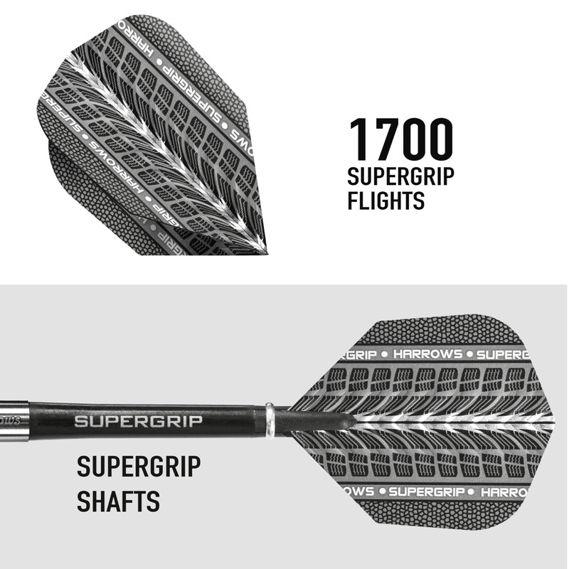 Harrows SUPERGRIP Soft Tip 90% Tungsten Darts Set Available in