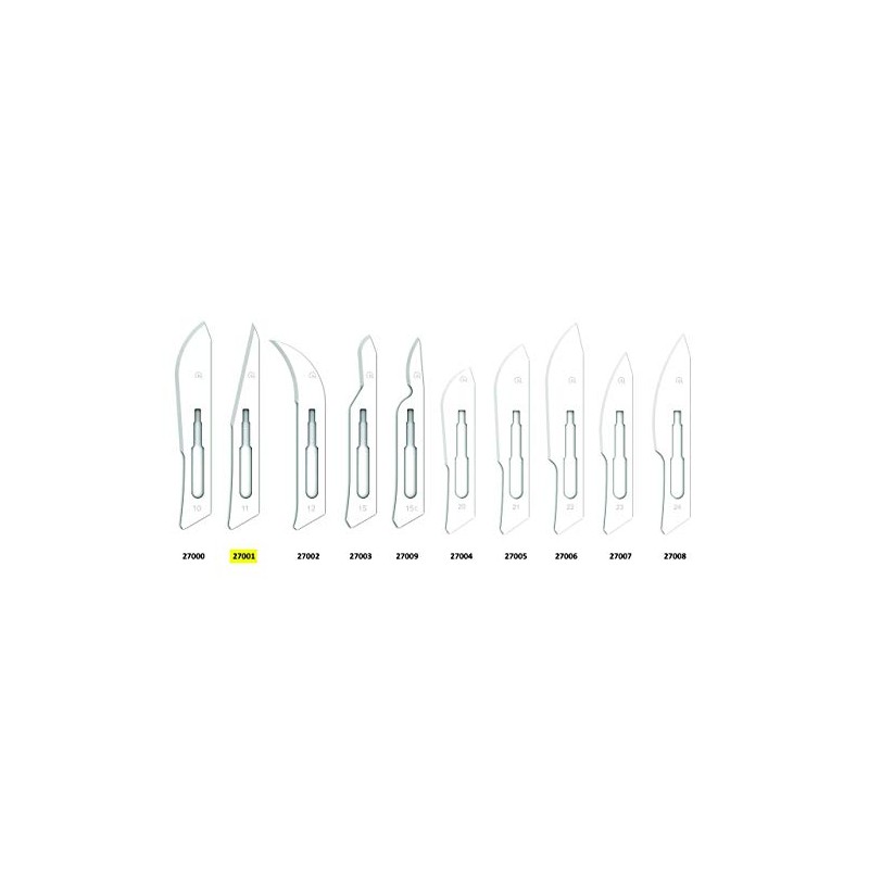 GIMA - Sterile Disposable Carbon Steel Blade No.11 Pack of