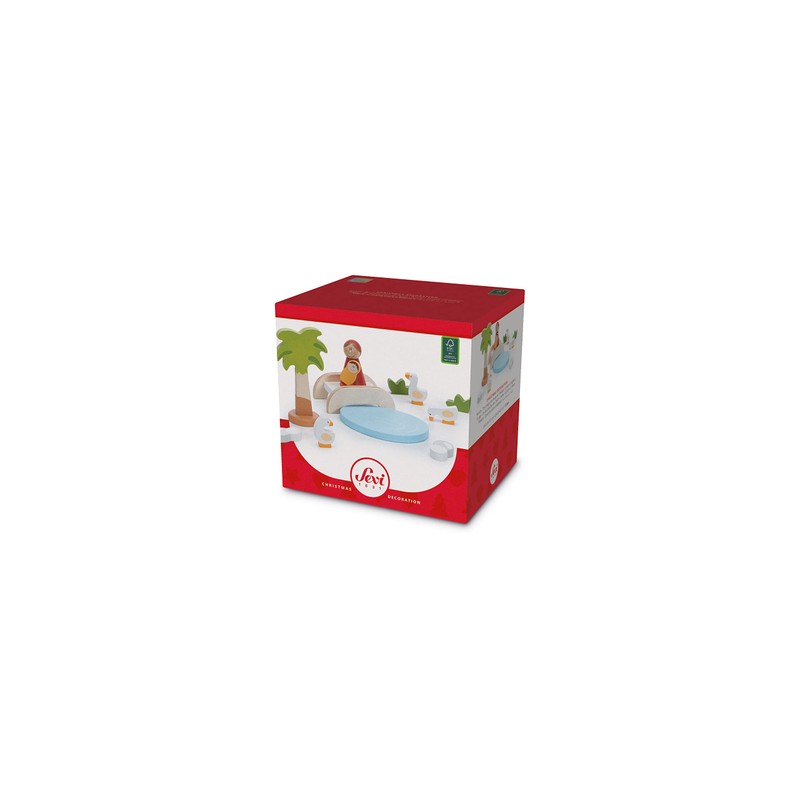 Sevi 83103 Nativity Scene Set Bridge with Pond 11 Pieces