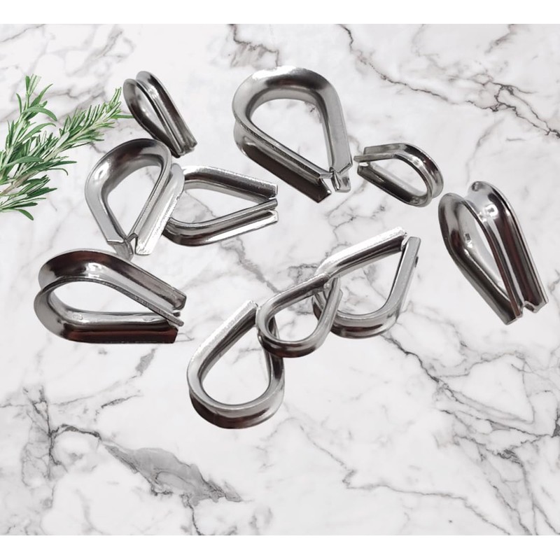 5mm Wire Rope Thimble Made From Marine Grade A4 Stainless