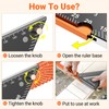 Carpenter's Square, Preciva Try Square, Multifunctional Foldable Triangle Protractor, Aluminium