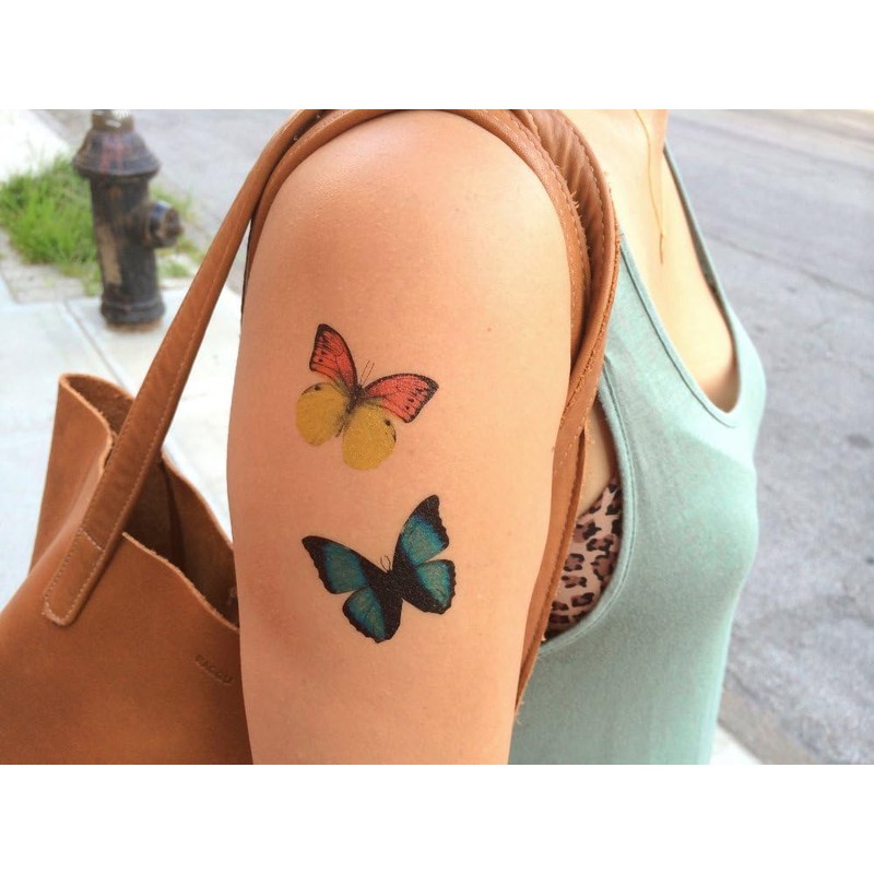 Colorful Temporary Butterfly Tattoos - 5 Sheets - by Butterfly