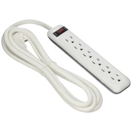 POWER ZONE OR801115 Powerzone Power Strip, 15 A, 6 Outlet