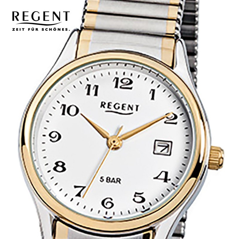 REGENT Uhr 75504199 klassische Damenuhr Zugband Flex