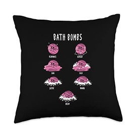Bath Bomb Kawaii Relaxation Bath Lover Clothing Throw Pillow