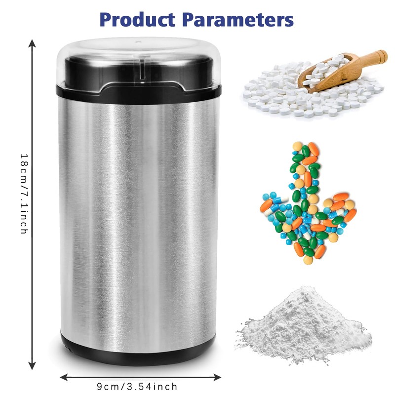 Electric Pill Crusher Grinder - Grind and Pulverize Small and