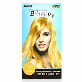 Sehwa Hair Dye Behappy Hair Dye 1Y Lemon Yellow (W61FA6B) - Basic Product / 세화 헤어염색약 비해피 염색약 1Y 레몬 옐로우 (W61FA6B) - 기본상품