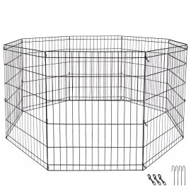 Segawe 8-16panel 24”30"39" Detachable Pet Playpen Dog Exercising Barrier Fence Foldable - 30" 8 Panel