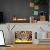 RUIITEN 9.45 inch Rectangle Display Pedestal, Warm Color Rectangle Led
