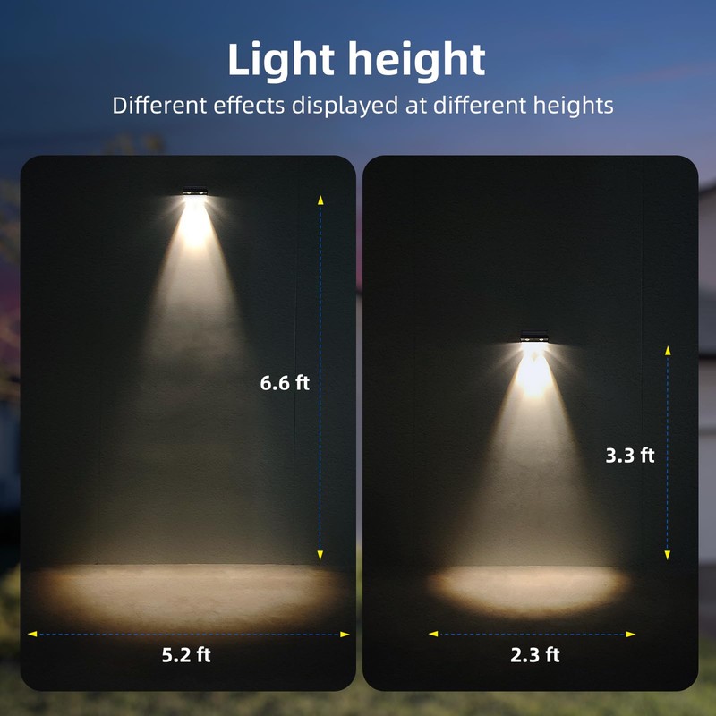 XmnSoly Solar Lights Outdoor Waterproof LED Convex Lens 3000K Warm