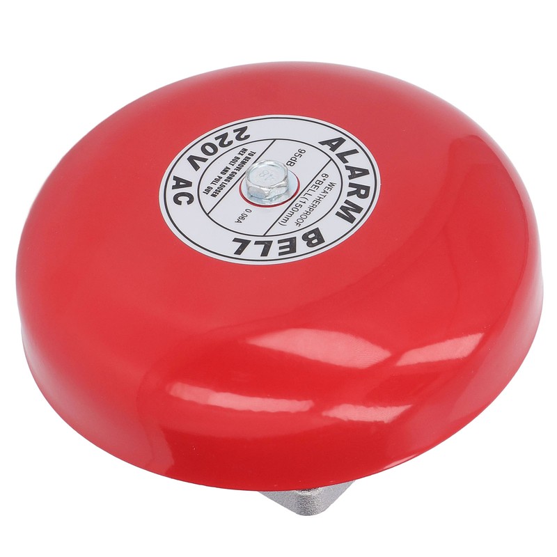 Fire Alarm Bell Electric Metal Round 6in 95db 220V Accessory