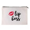 Lip Boss with Lips Glitter Cosmetic Make Up Toiletry Bag