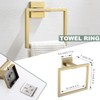 Brushed Gold Bathroom Towel Bar Sets Premium Stainless Steel 4-Piece