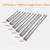 1 Pairs of 14 Inch Drawer Slides 3-Section Full Extension
